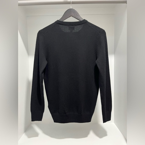 J Crew Mens Cashmere Sweater XS in Black Midweight Crewneck Luxury Classic $158 - Picture 7 of 11